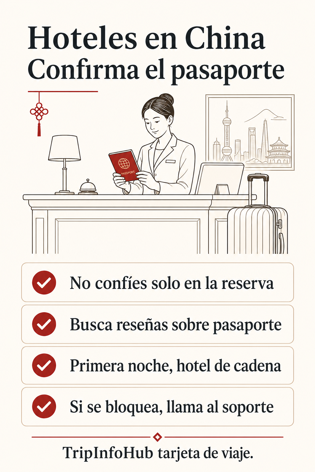 Reservar un hotel en China: confirma primero el pasaporte
