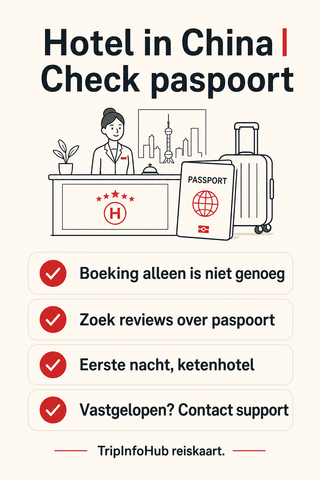 Hotel in China boeken: check eerst paspoort-inchecken