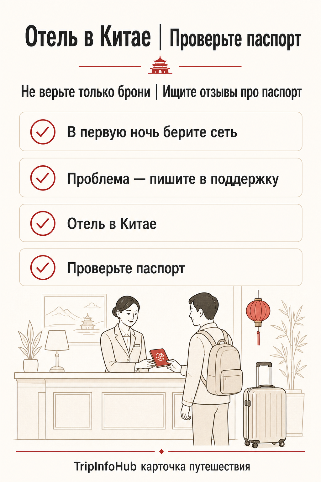 Отель в Китае: сначала проверьте заселение по паспорту
